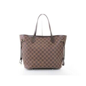 LOUIS VUITTON Neverfull Damier Ebene Canvas Bag Rose Ballerine handbag diaper